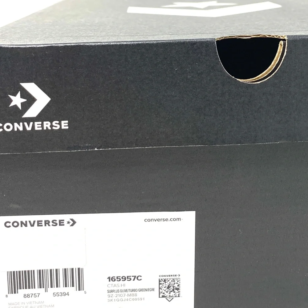 Converse Chuck Taylor All Star High Top Green Olive WomenLeather Sneakers165957C_10